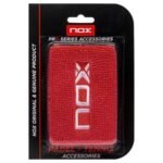 Pulseras Nox blancas con el logotipo en rojo