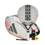 Adidas Drive Light Padel Set + Adidas Control Padel Bag (White/Orange) + Adidas Padel Balls (Can)