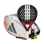 Adidas padel-set Drive Black + Adidas Control padeltas White + Adidas padelballen in blik
