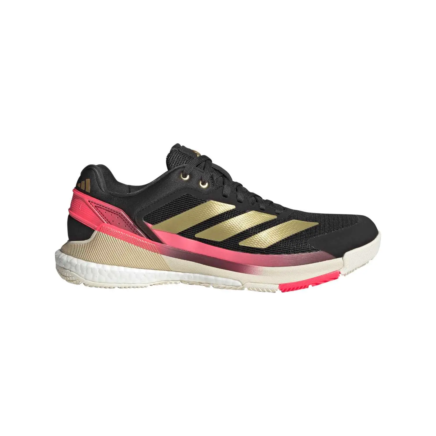 Zapatillas de pádel Adidas Crazyquick Boost Padel M, negro/dorado/rosa, 2026